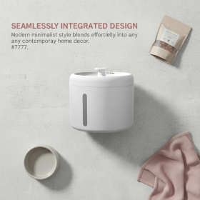 2000ML Automatic Pet Water Fountain, USB Powered Ultra Quiet Circulating Water Dispenser With Side Visible Water Level Window, BPA-Free Fresh Run (Option: White)