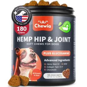 Glucosamine For Dogs Hemp Hip And Joint Supplement For Dogs Glucosamine Chondroitin Chews With MSM Turmeric Collagen For Mobility Bone Skin And C (Option: Chewia)