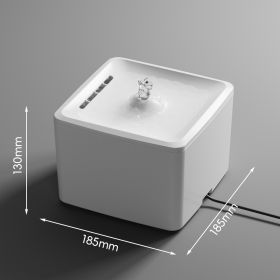 Ultra Silent Circulating Pet Drinking Fountain, 3800ML Large Volume, USB Powered Easy Clean Water Bowl For Kittens Puppies (Option: White)